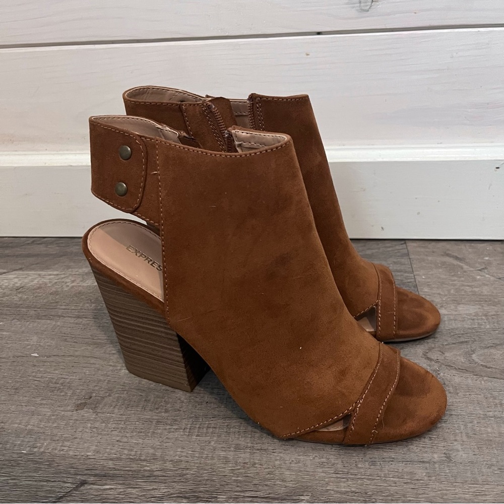 Express Suede Heel Booties